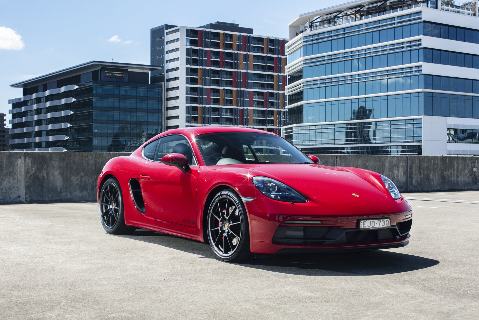 Red Porsche 718 Cayman GTS 4 0 MT 982C Fond d écran HD Image