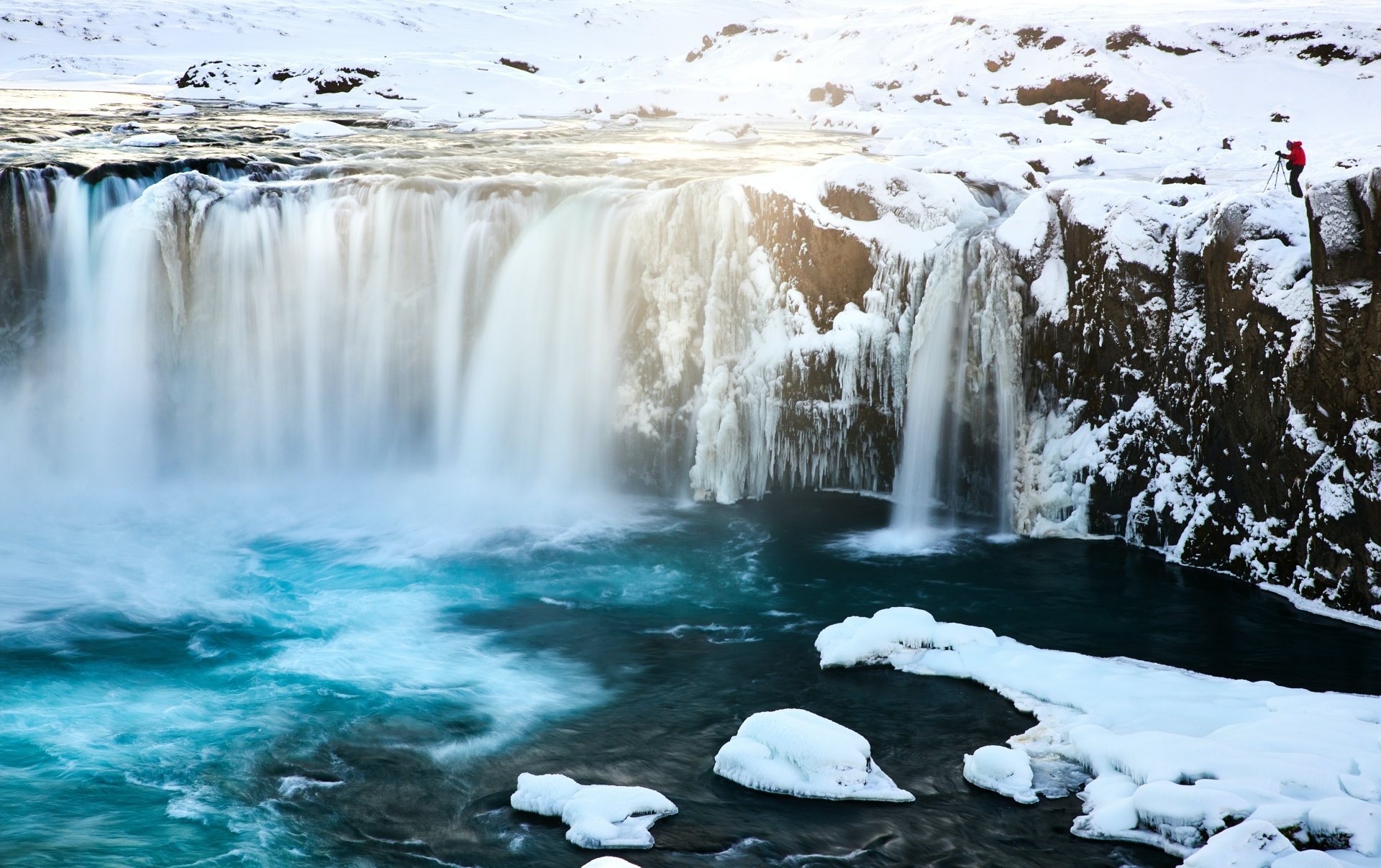 Download Iceland Waterfall Nature Goðafoss 4k Ultra HD Wallpaper by