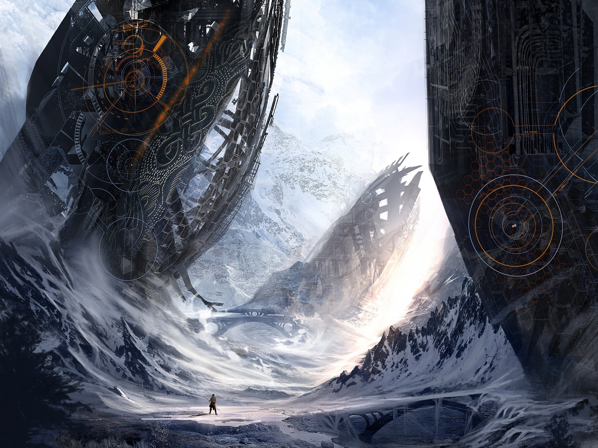 Epic Sci Fi Landscape HD Wallpaper A Journey Beyond By George Lovesy