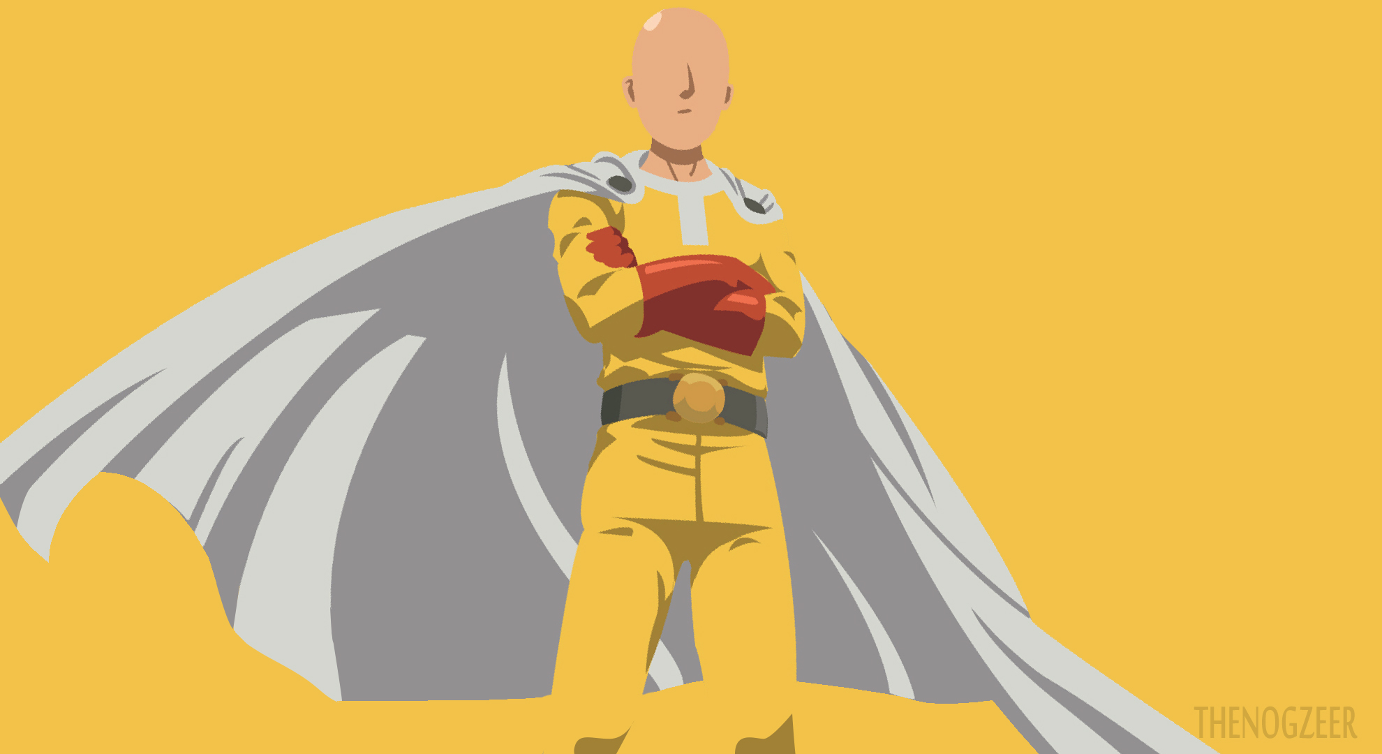 Saitama Minimalist By Minimalistwallpaper