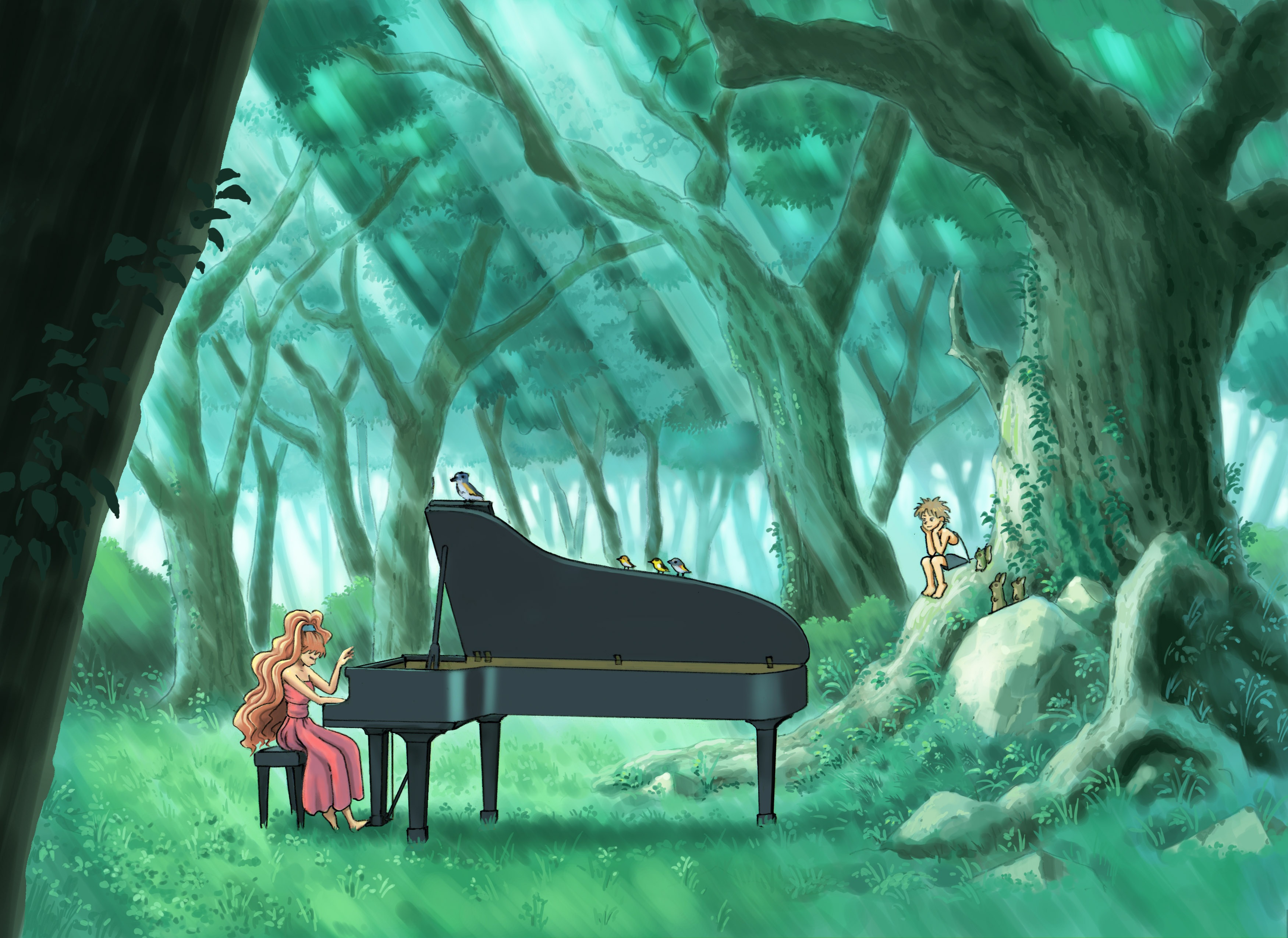 Anime Piano No Mori HD Wallpaper | Background Image