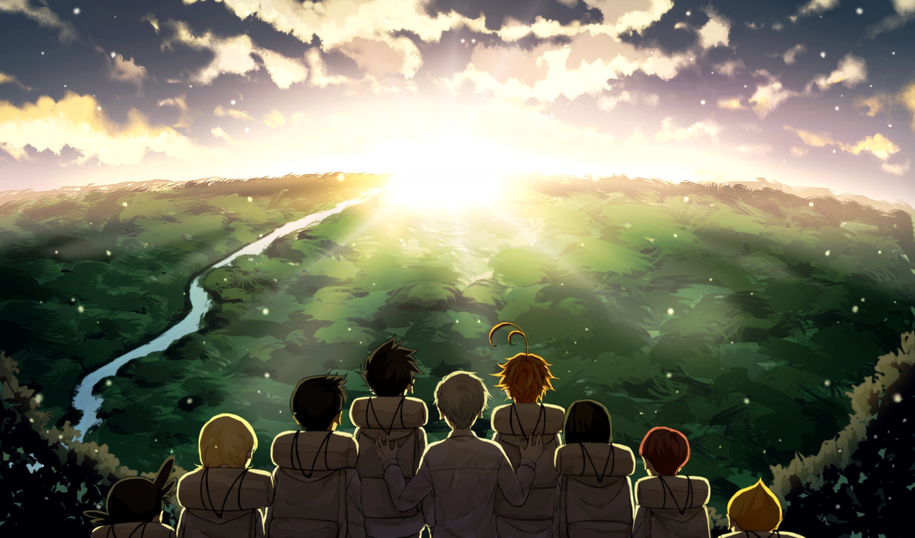 Anime The Promised Neverland HD Wallpaper by こめ(玄米)