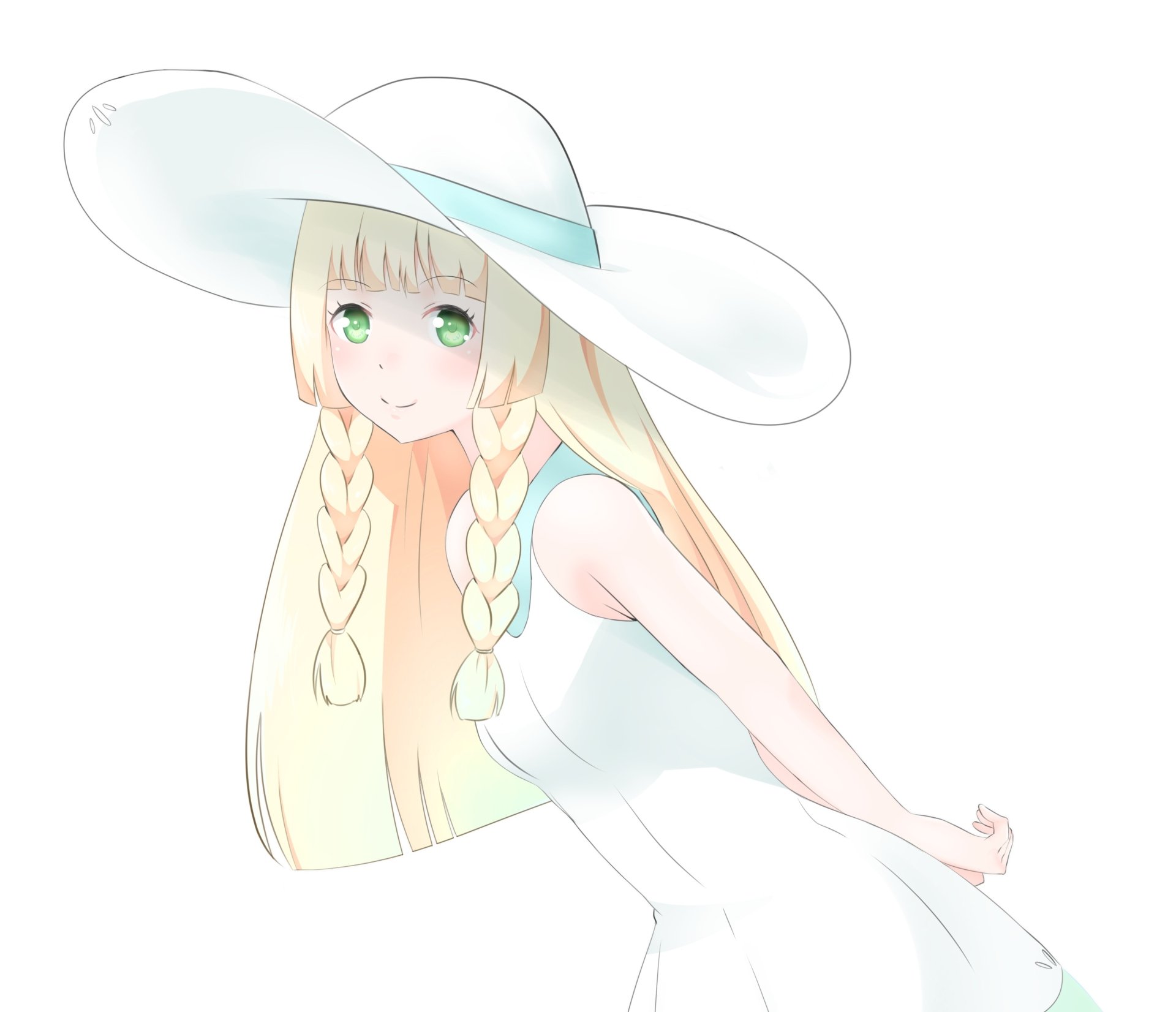 Download Lillie (Pokemon) Video Game Pokémon: Sun And Moon HD Wallpaper by ホフマソ