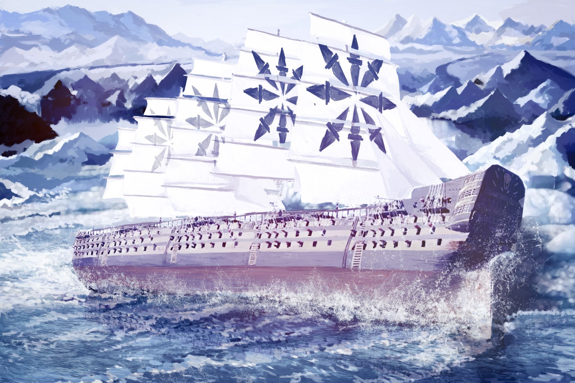 Download Ship Anime Pixiv Fantasia Last Saga 4k Ultra HD Wallpaper by 陆离鸟