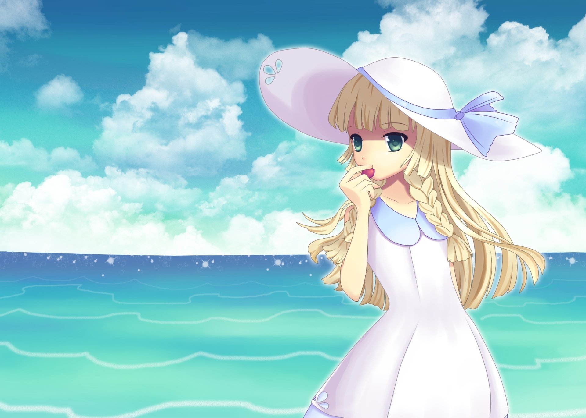 Download Lillie (Pokemon) Video Game Pokémon: Sun And Moon HD Wallpaper by chyndea