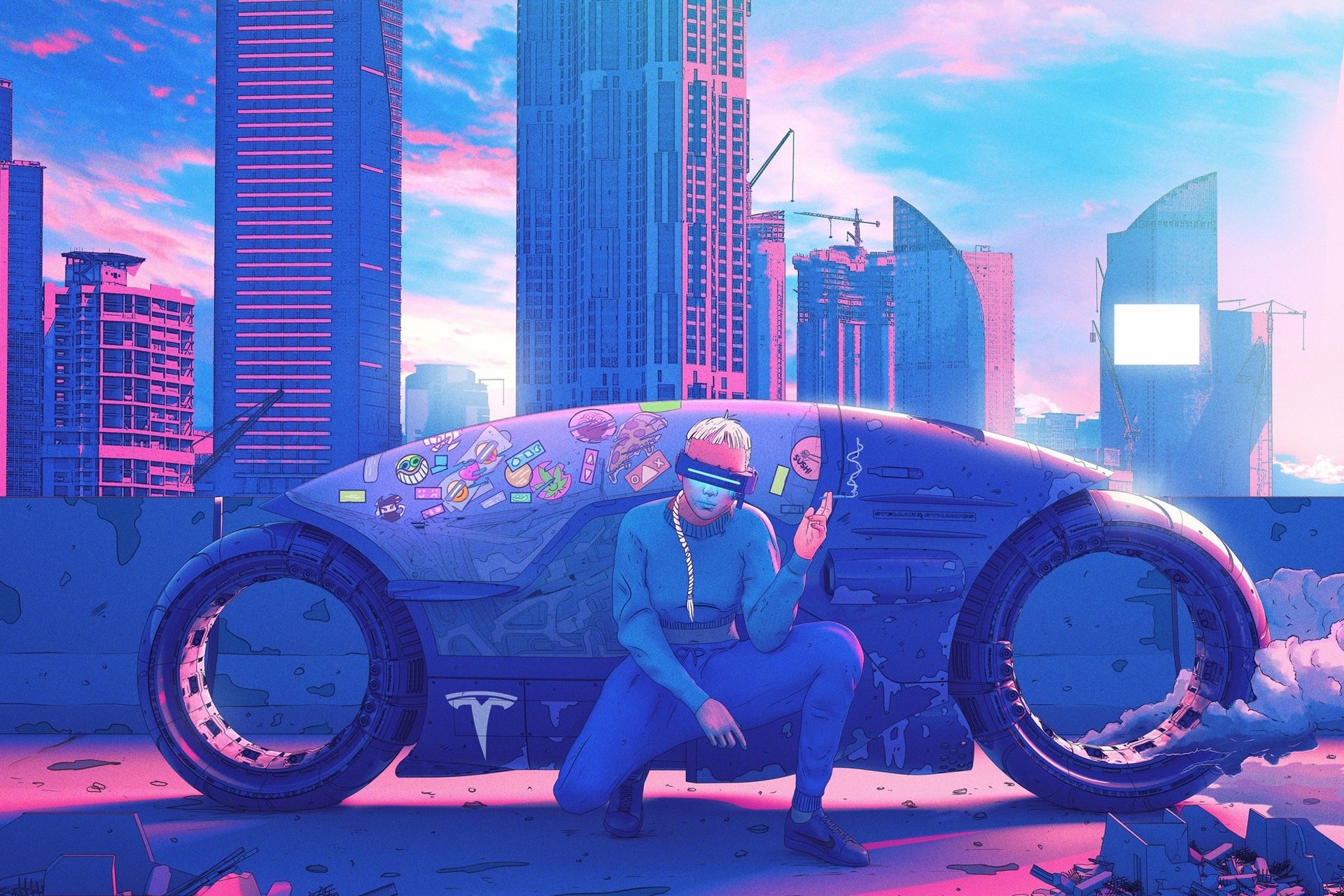 Download Futuristic Sci Fi Vehicle HD Wallpaper by Nick Sullo