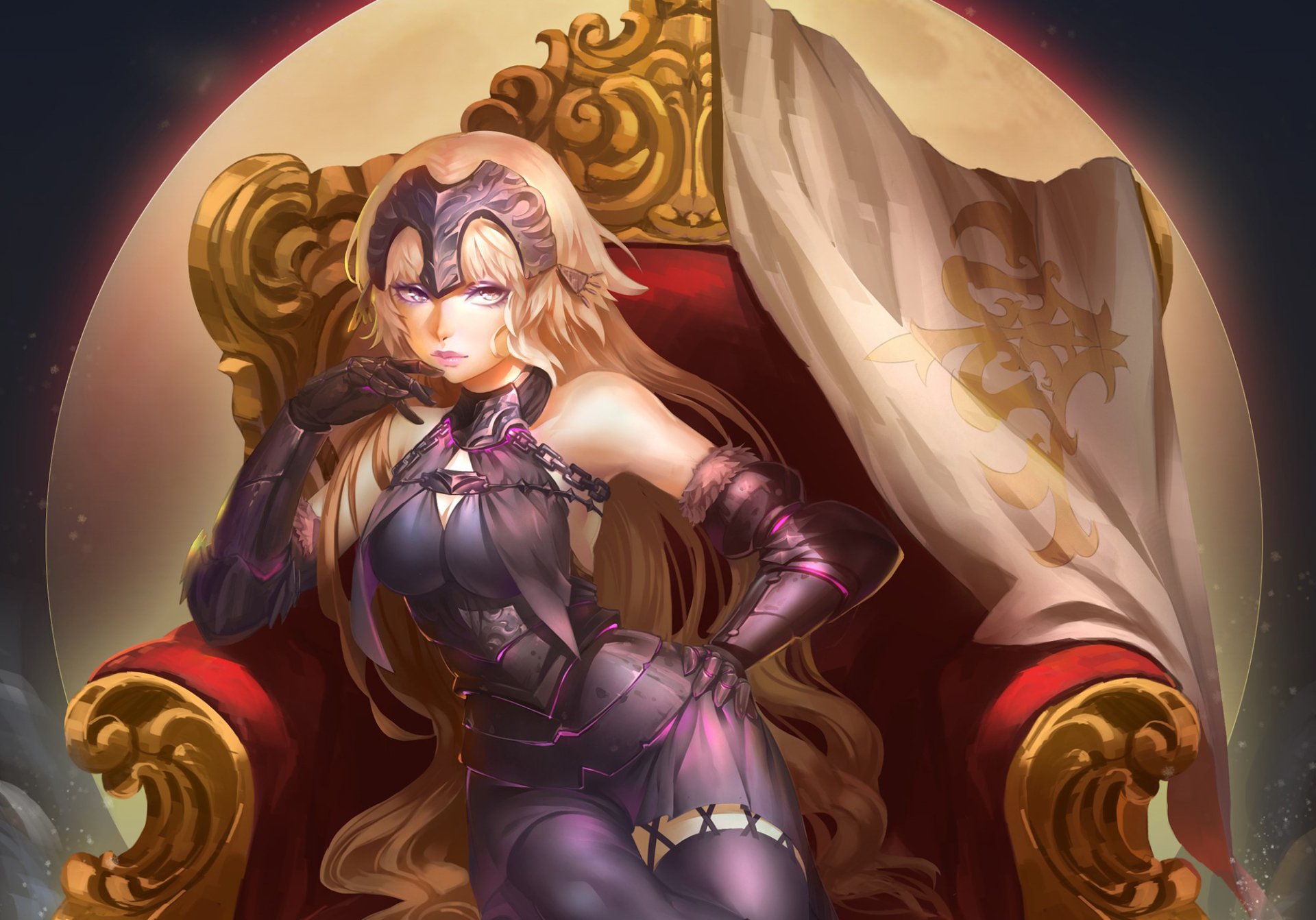 Jeanne d'Arc Alter: Dark Avenger on the Throne | Fate/Grand Order HD  Wallpaper by Hq, image size:1920x1342