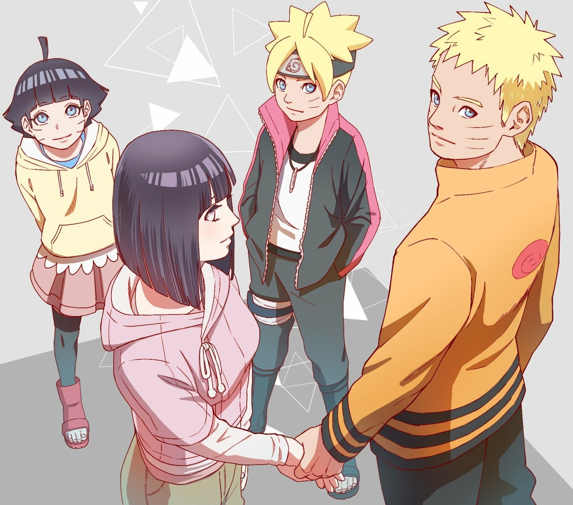 Naruto, Hinata, Boruto, Himawari, & Hiashi  Naruto and hinata, Naruto,  Uzumaki boruto