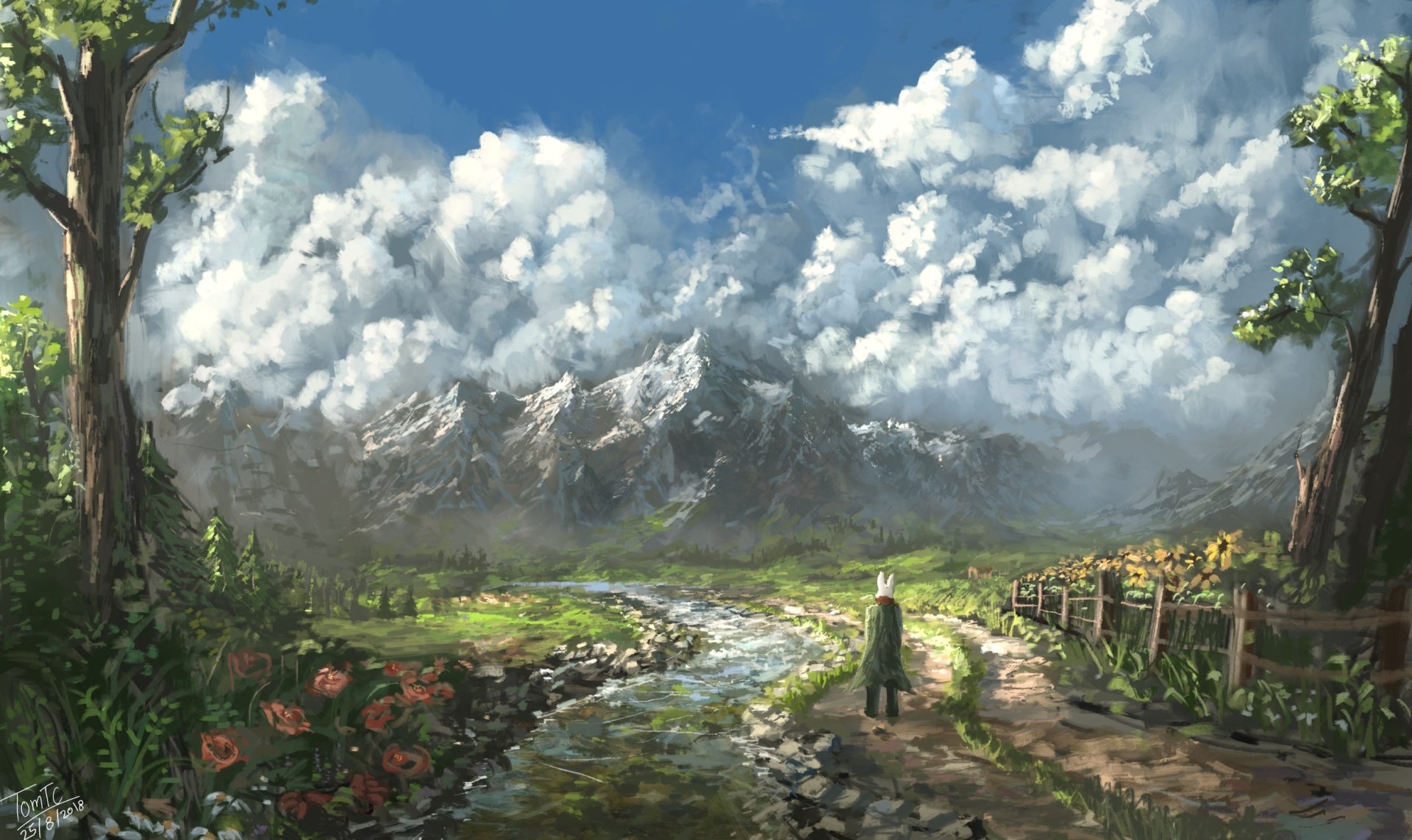 Enchanted Realms: A Stunning Fantasy Landscape HD Wallpaper by Tommy ...