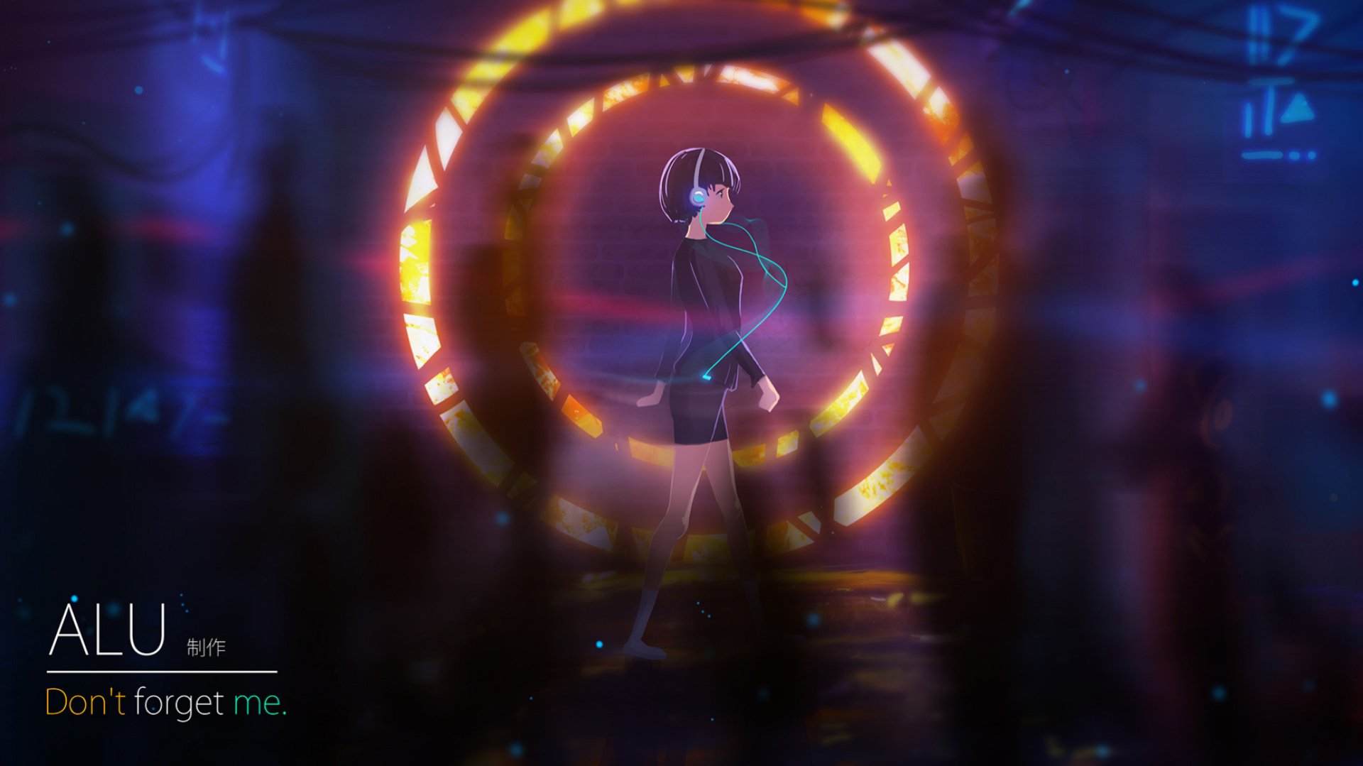 Download Anime Headphones HD Wallpaper by 阿鹿的alu