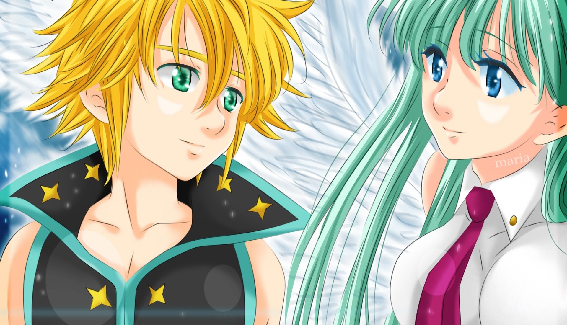 Download Elizabeth Liones Blue Eyes Green Eyes Blonde Meliodas The Seven Deadly Sins Anime The 9294