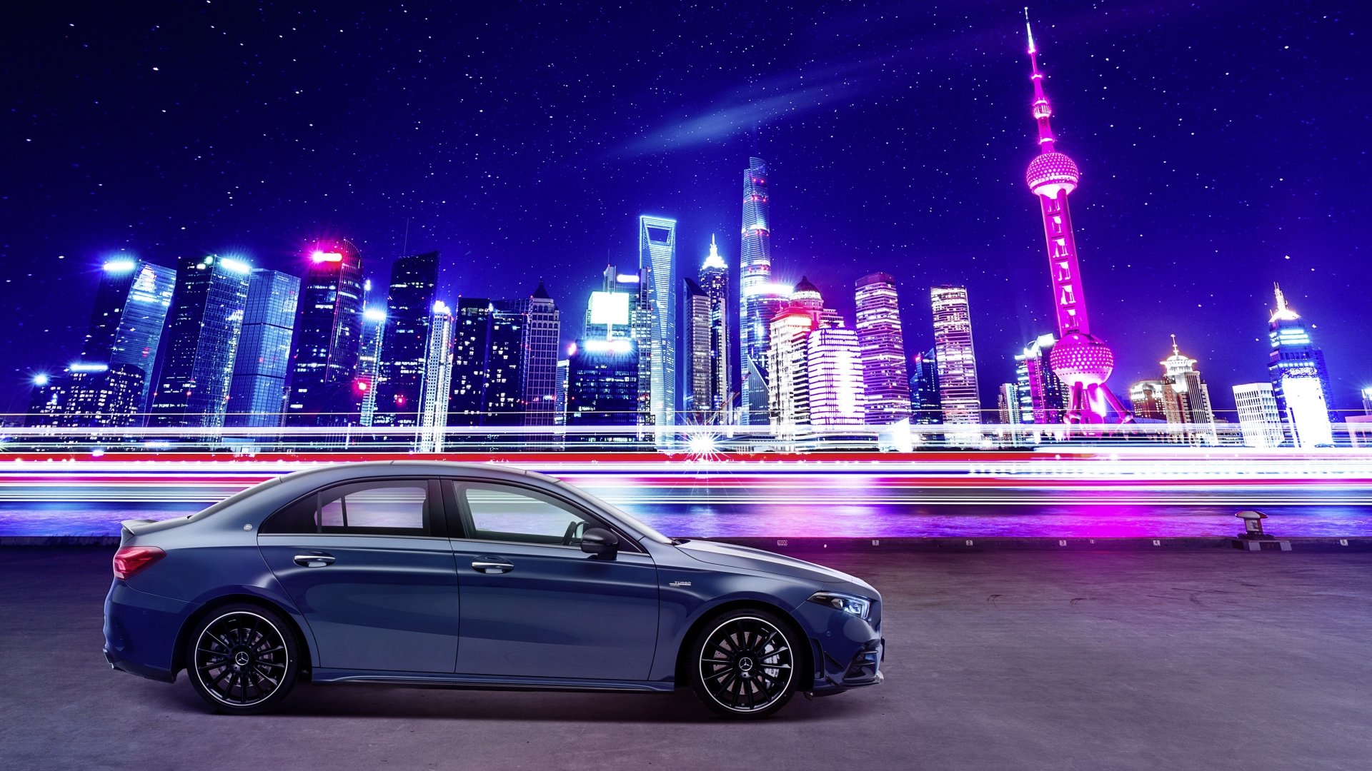 Download Shanghai Compact Car Car Mercedes-Benz Vehicle Mercedes-Benz A-Class 4k Ultra HD Wallpaper