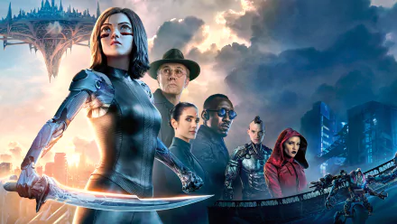 Eiza Gonzalez Ed Skrein Jennifer Connelly Christoph Waltz Alita (Alita: Battle Angel) movie Alita: Battle Angel HD Desktop Wallpaper | Background Image