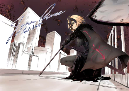 Jeanne d'Arc Alter Anime Fate/Grand Order HD Desktop Wallpaper | Background Image