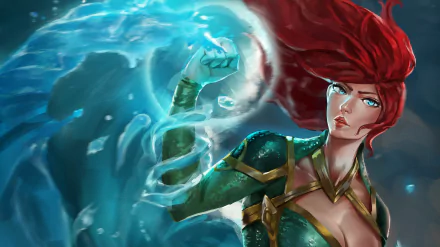 aqua eyes red hair DC Comics Mera (DC Comics) Comic HD Desktop Wallpaper | Background Image