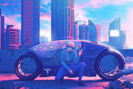  Futuristic Tesla motorcycle concept by Nick Sullo