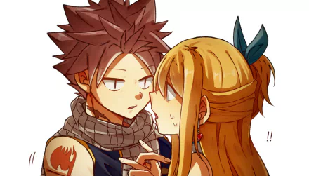 Lucy Heartfilia Natsu Dragneel Anime Fairy Tail HD Desktop Wallpaper | Background Image