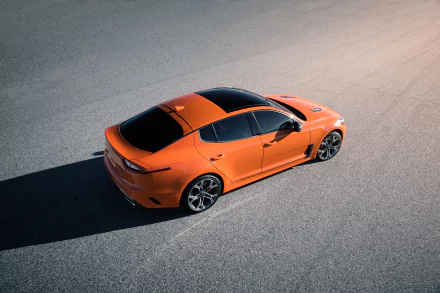 orange car car Kia Kia Stinger vehicle Kia Stinger GTS HD Desktop Wallpaper | Background Image