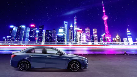 Shanghai compact car car Mercedes-Benz vehicle Mercedes-Benz A-Class HD Desktop Wallpaper | Background Image