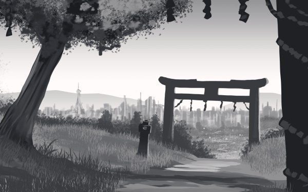 Anime Shrine Torii HD Wallpaper | Background Image