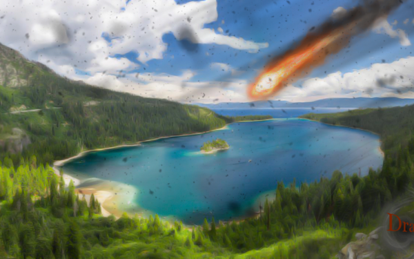 Artistic Drawing Meteor Lake HD Wallpaper | Background Image