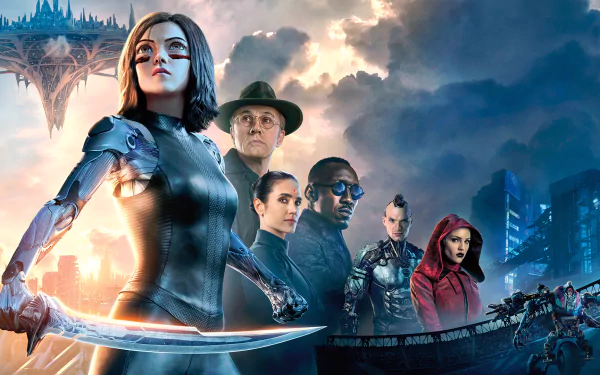 Eiza Gonzalez Ed Skrein Jennifer Connelly Christoph Waltz Alita (Alita: Battle Angel) movie Alita: Battle Angel HD Desktop Wallpaper | Background Image