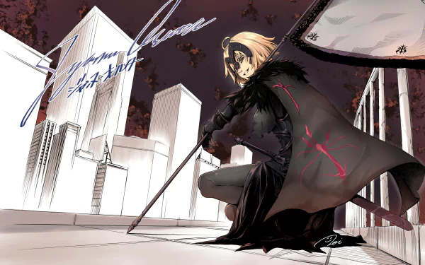 Jeanne d'Arc Alter Anime Fate/Grand Order HD Desktop Wallpaper | Background Image