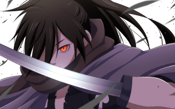 Anime Dororo Hyakkimaru Orange Eyes Black Hair Weapon Sword HD Wallpaper | Background Image