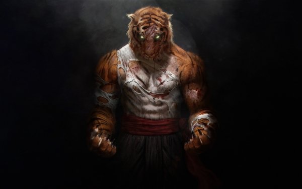 Fantasy Warrior Tiger Humanized HD Wallpaper | Background Image