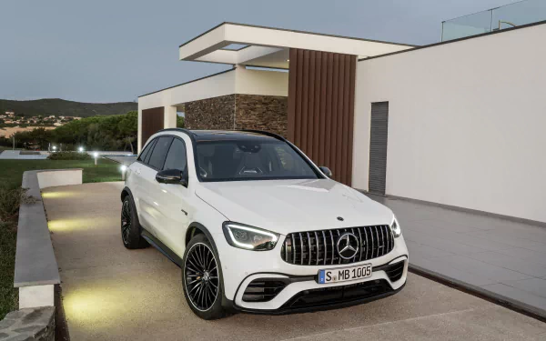 SUV white car car Mercedes-Benz GLC-Class Mercedes-AMG vehicle Mercedes-AMG GLC 63 S HD Desktop Wallpaper | Background Image