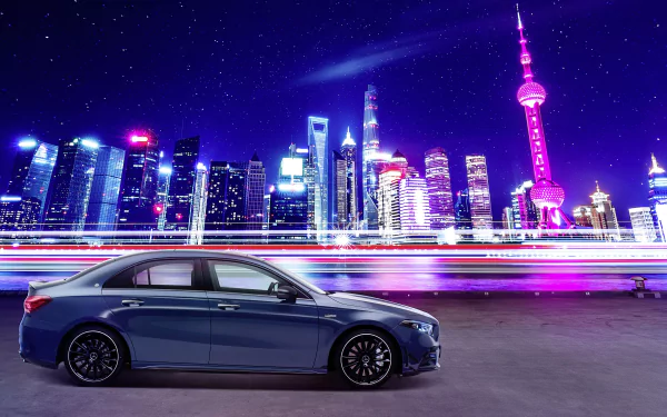 Shanghai compact car car Mercedes-Benz vehicle Mercedes-Benz A-Class HD Desktop Wallpaper | Background Image