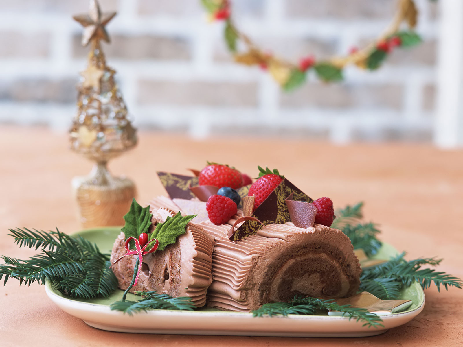 A festive holiday dessert with Christmas sweets.