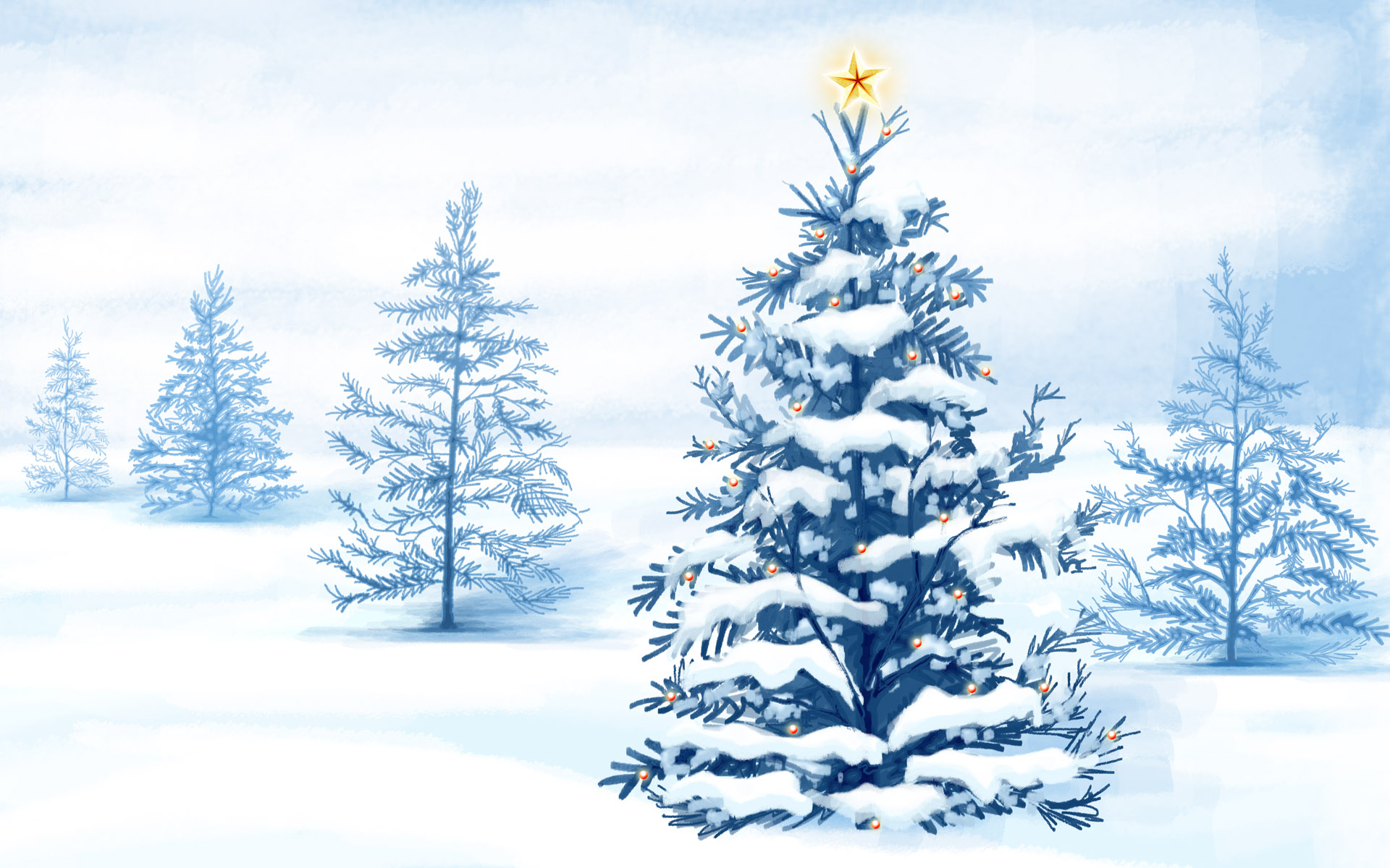 HD Christmas tree desktop wallpaper