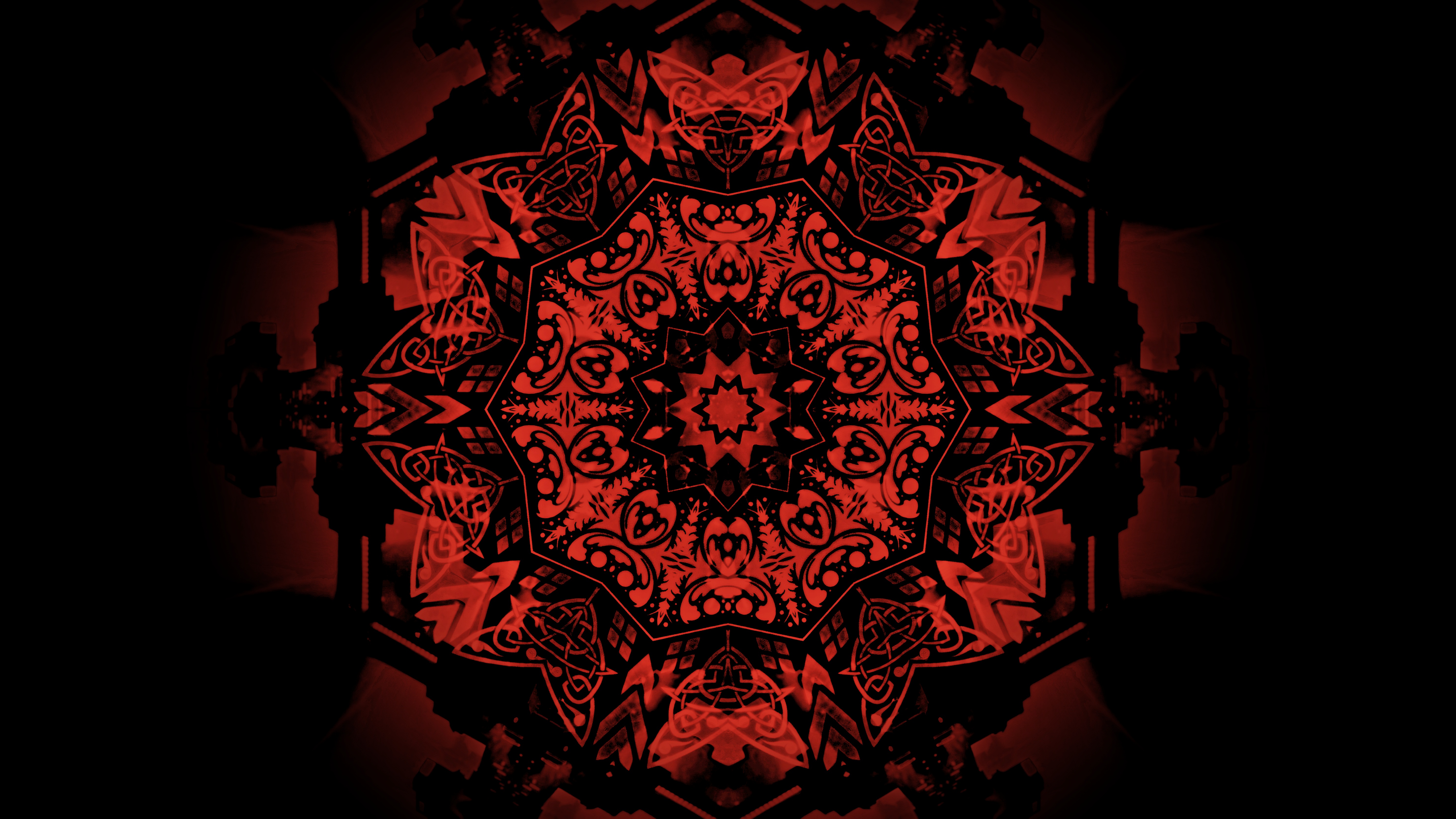 Deep & Dark Red Hexagon Pattern by MaxNesta1997