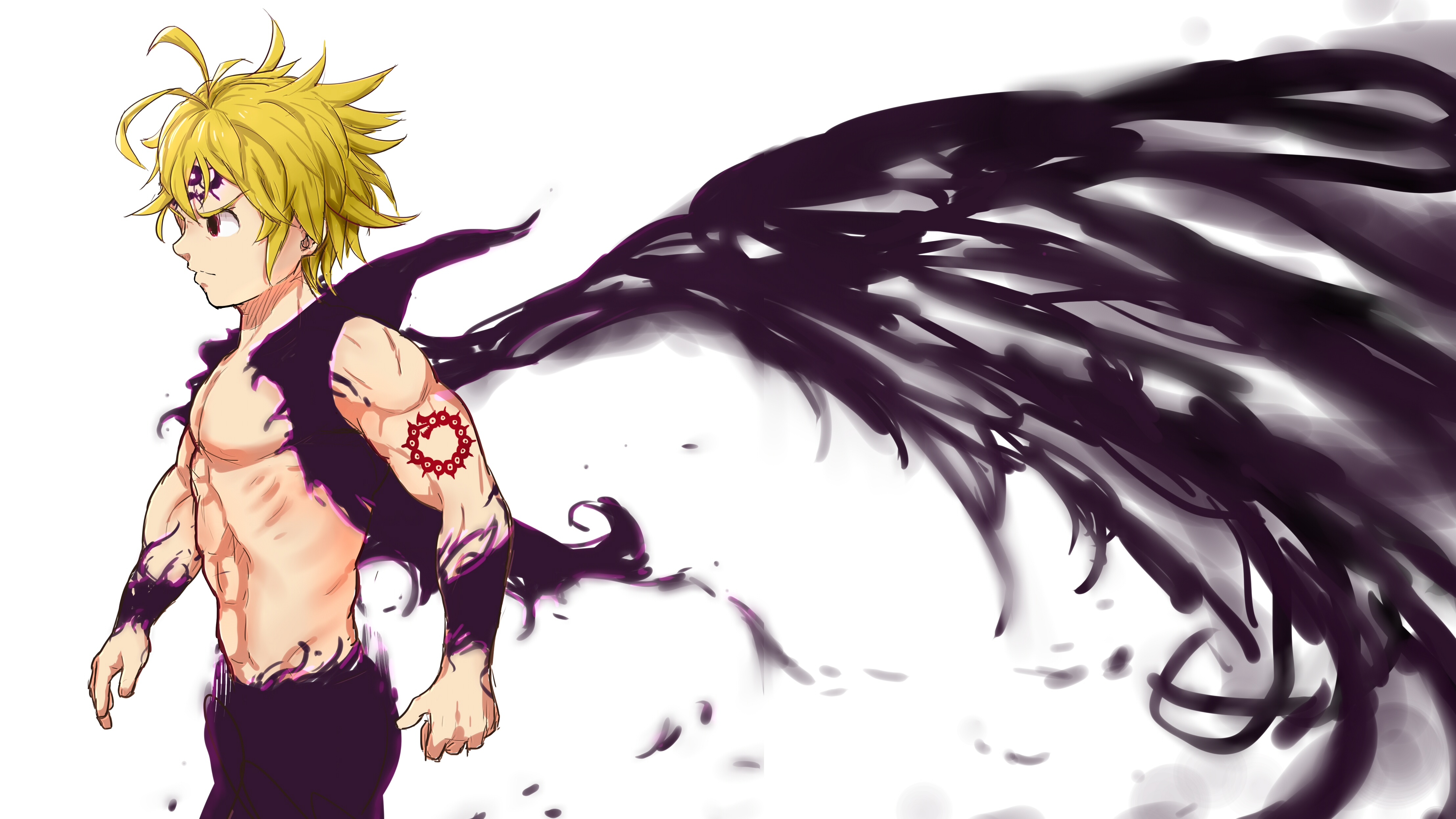 Meliodas Art The Seven Deadly Sins Resolution, Anime, , and Background,  Meliodas Demon King Anime, HD phone wallpaper