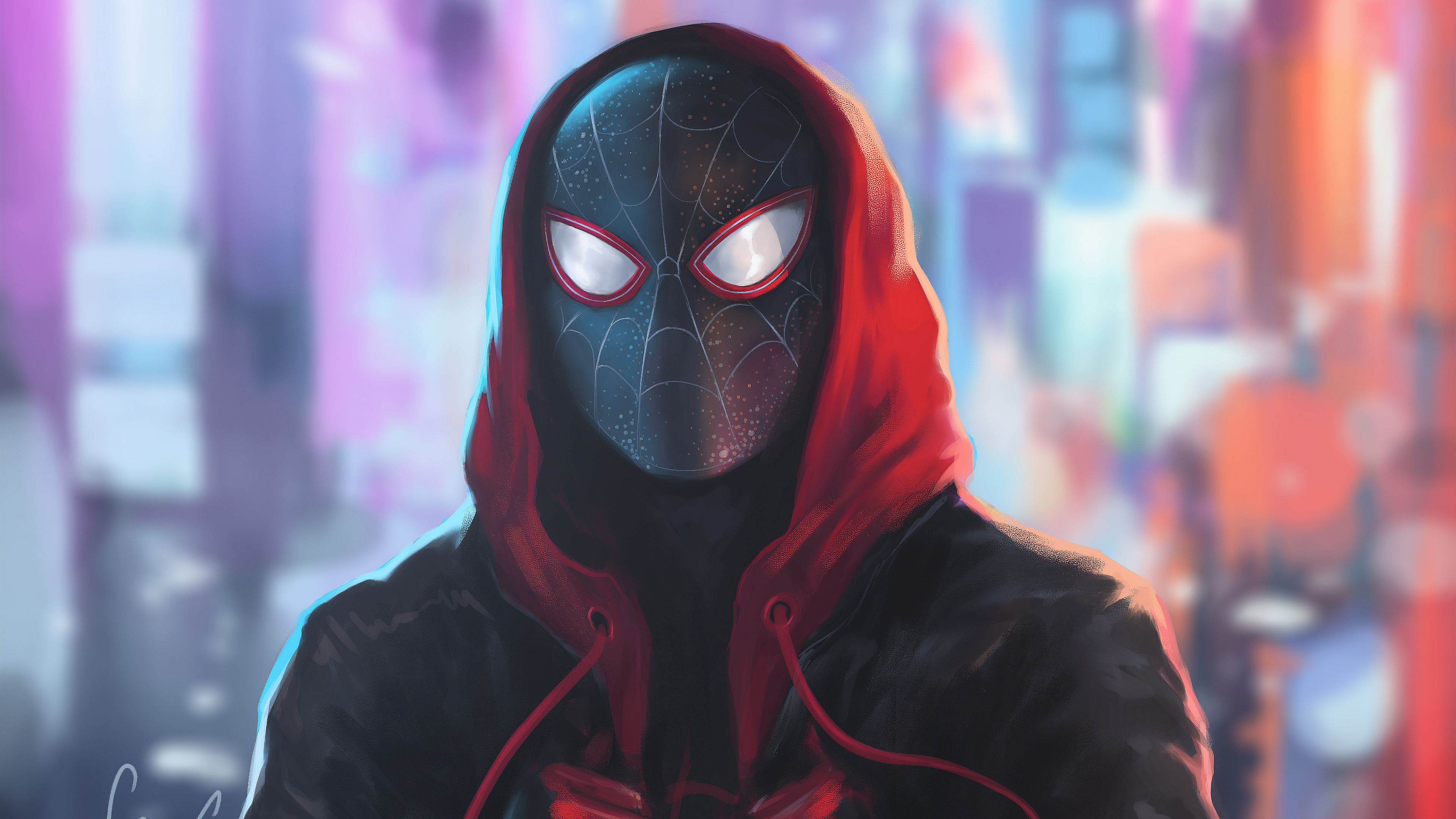 Movie Spider-Man: Into The Spider-Verse 4k Ultra HD Wallpaper by artofsamyang