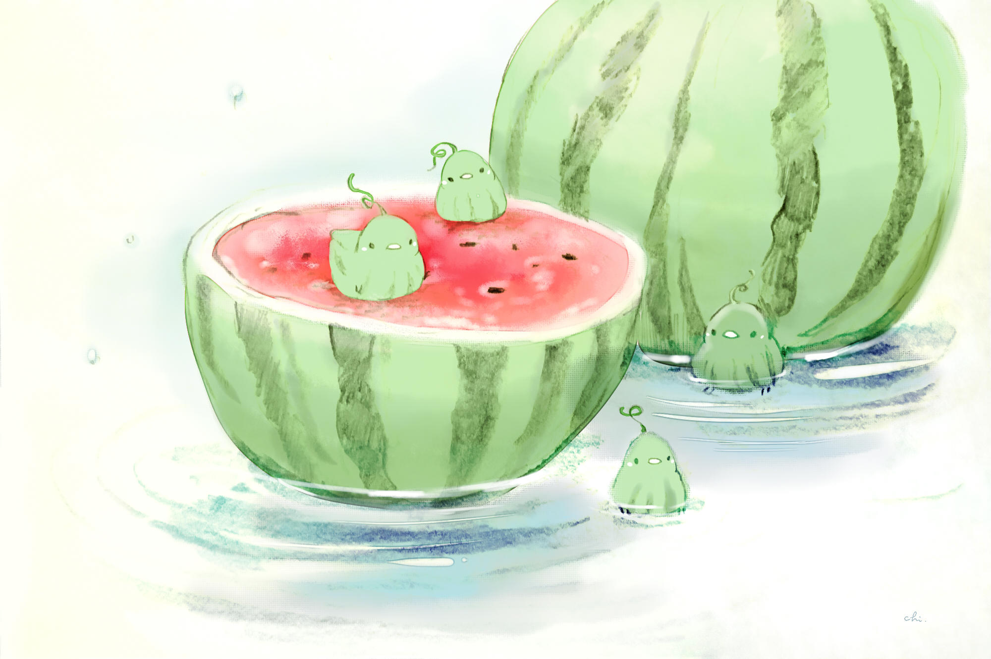 Anime Watermelon Wallpaper