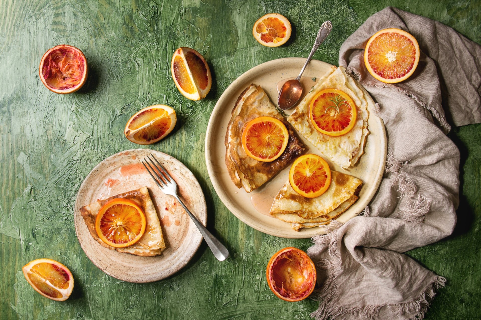 Download Blood Orange Fruit Still Life Food Crêpe 4k Ultra HD Wallpaper