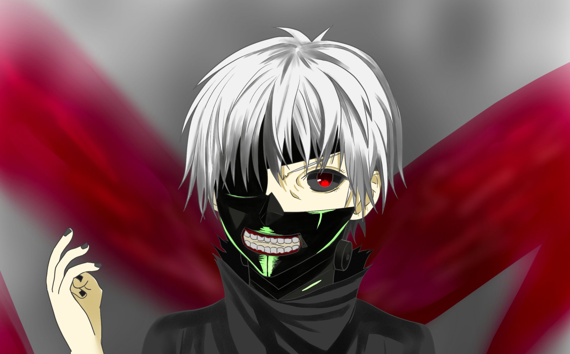 Download Ken Kaneki Anime Tokyo Ghoul HD Wallpaper by ハリネズミ 新刊委託中