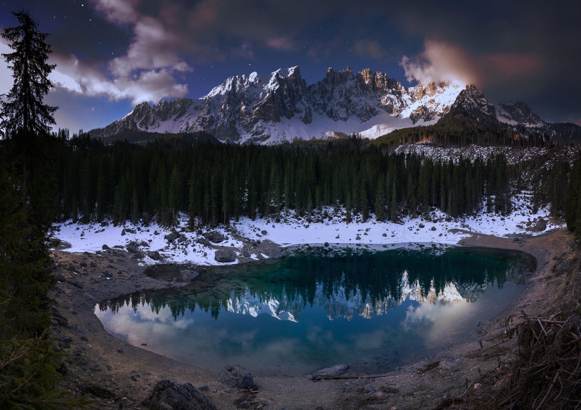 Download Forest Mountain Reflection Nature Lake 4k Ultra HD Wallpaper ...