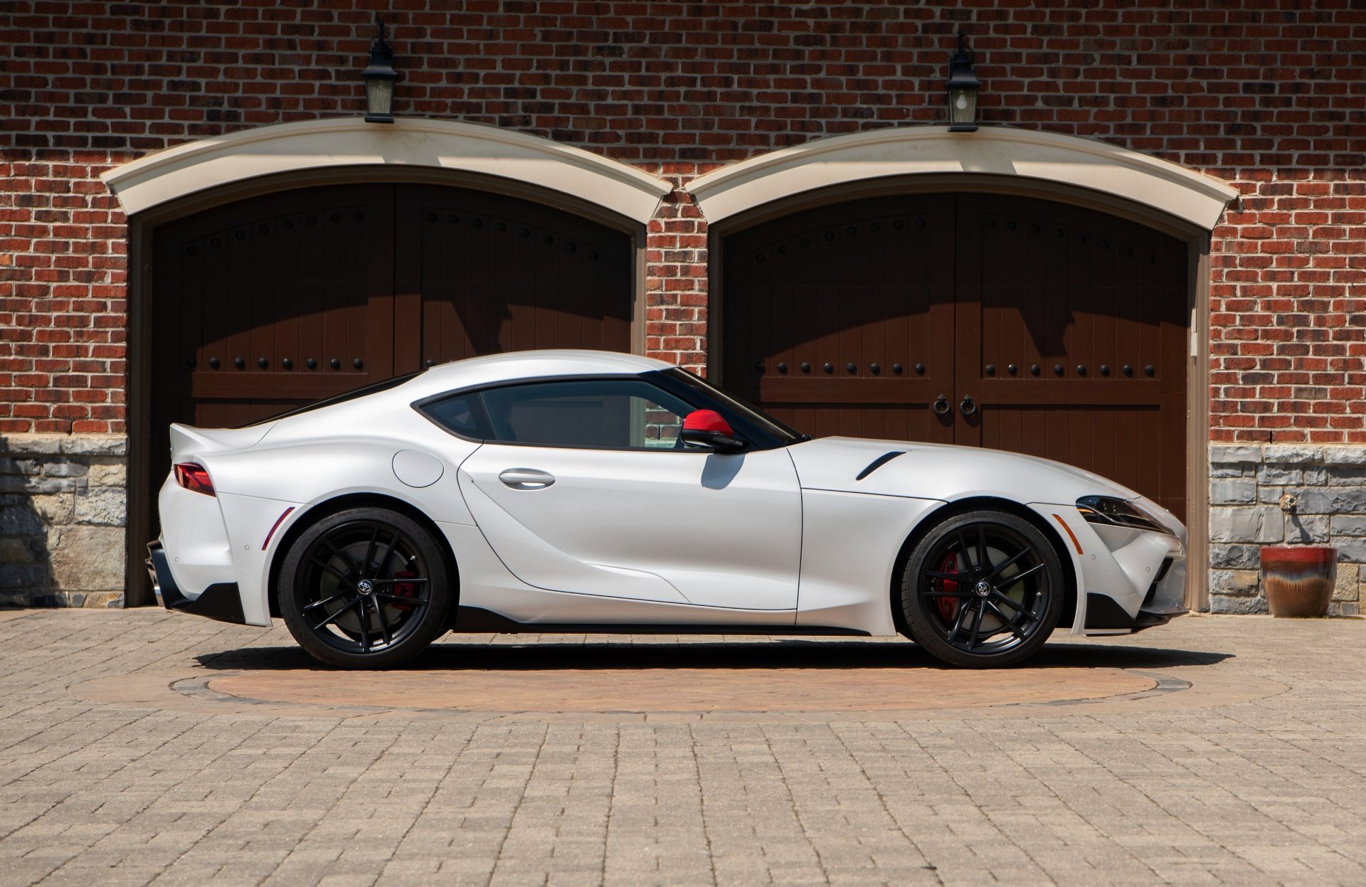 Download White Car Grand Tourer Car Toyota Vehicle Toyota Supra HD Wallpaper