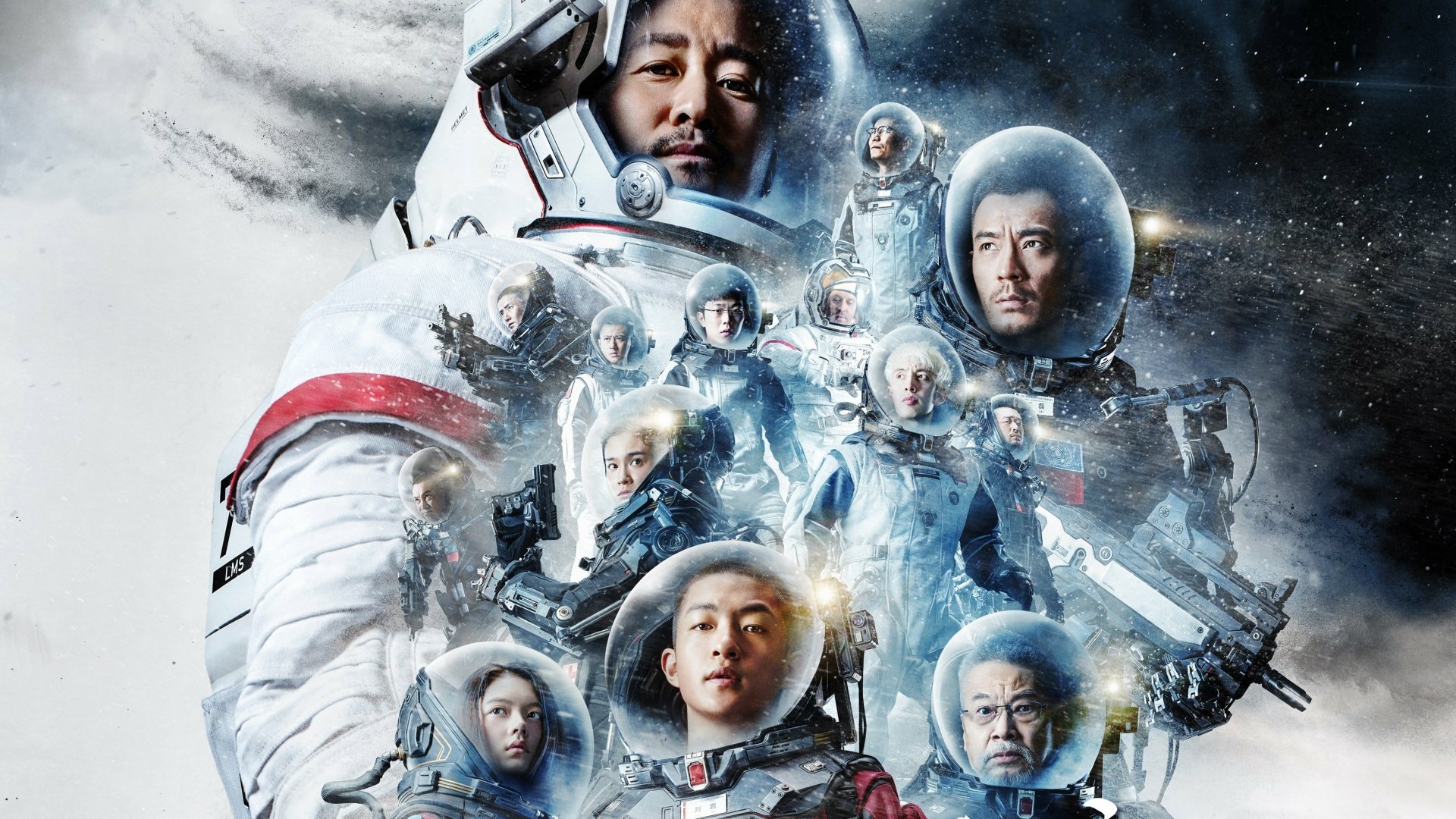 Download Jin Mai Jaho Wu Jing Haoyu Yang Chuxiao Qu Man-tat Ng Astronaut Movie The Wandering Earth HD Wallpaper