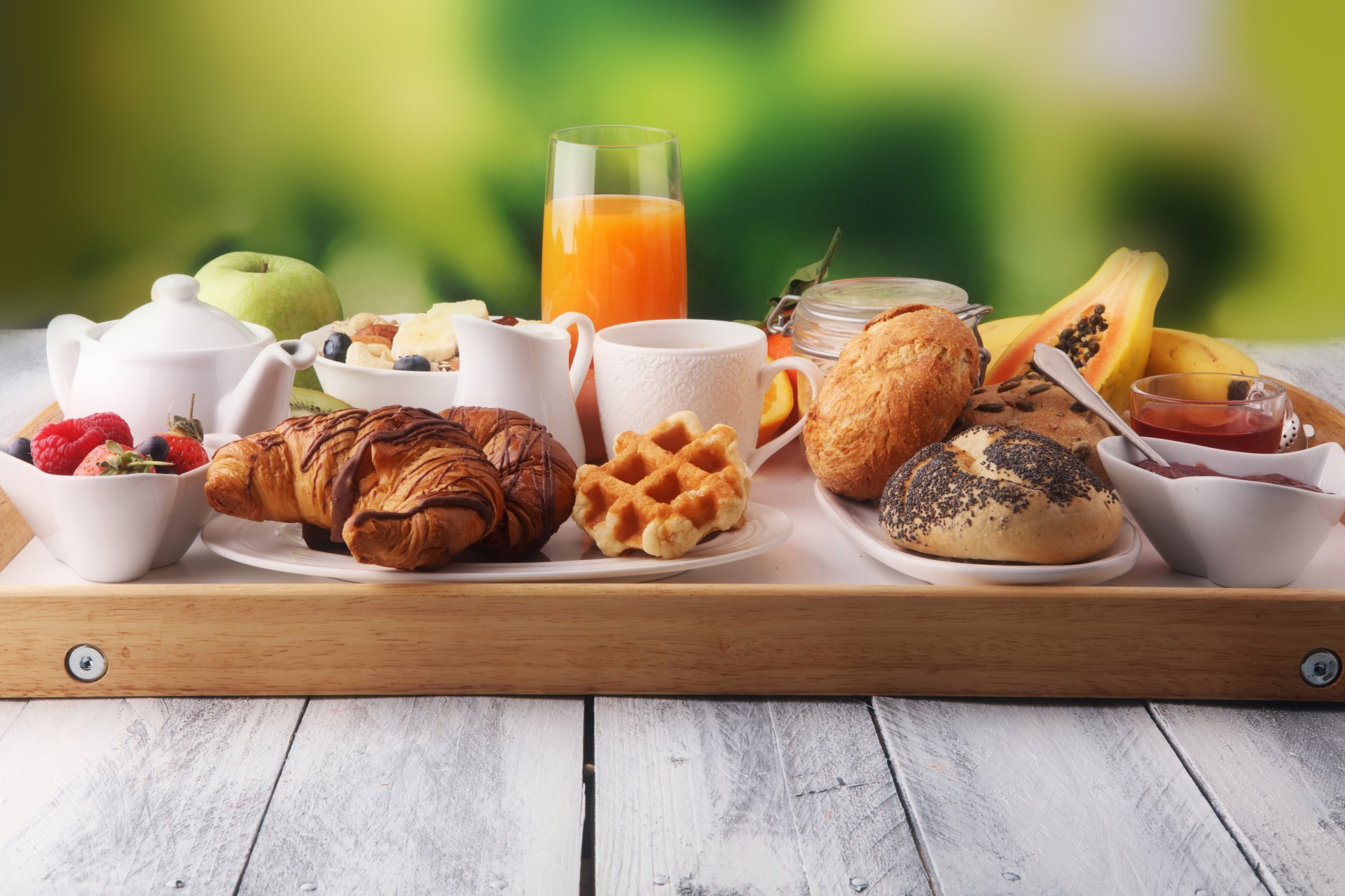 kitchen table breakfast background