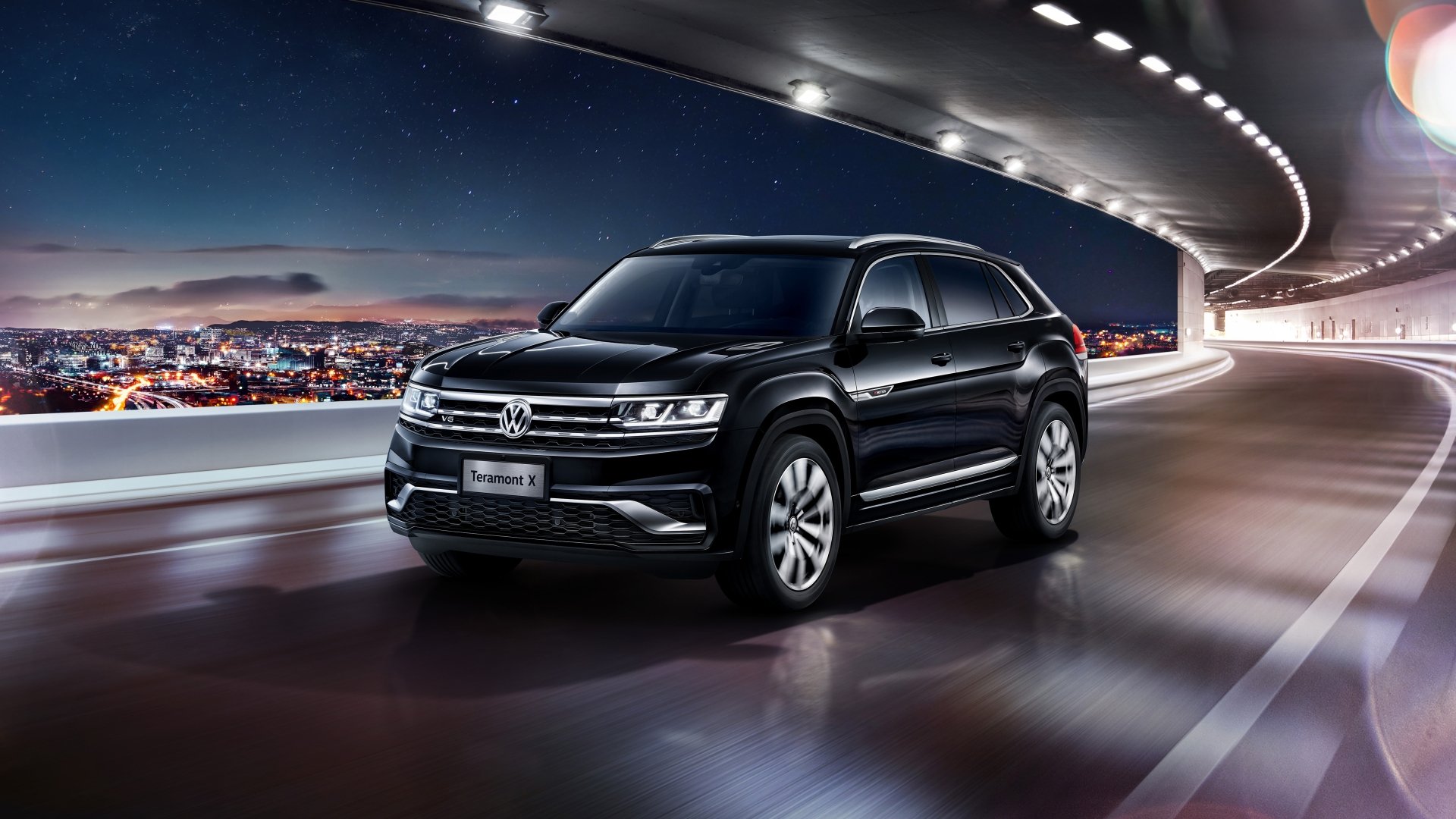 Download SUV Black Car Car Volkswagen Vehicle Volkswagen Atlas 4k Ultra HD Wallpaper