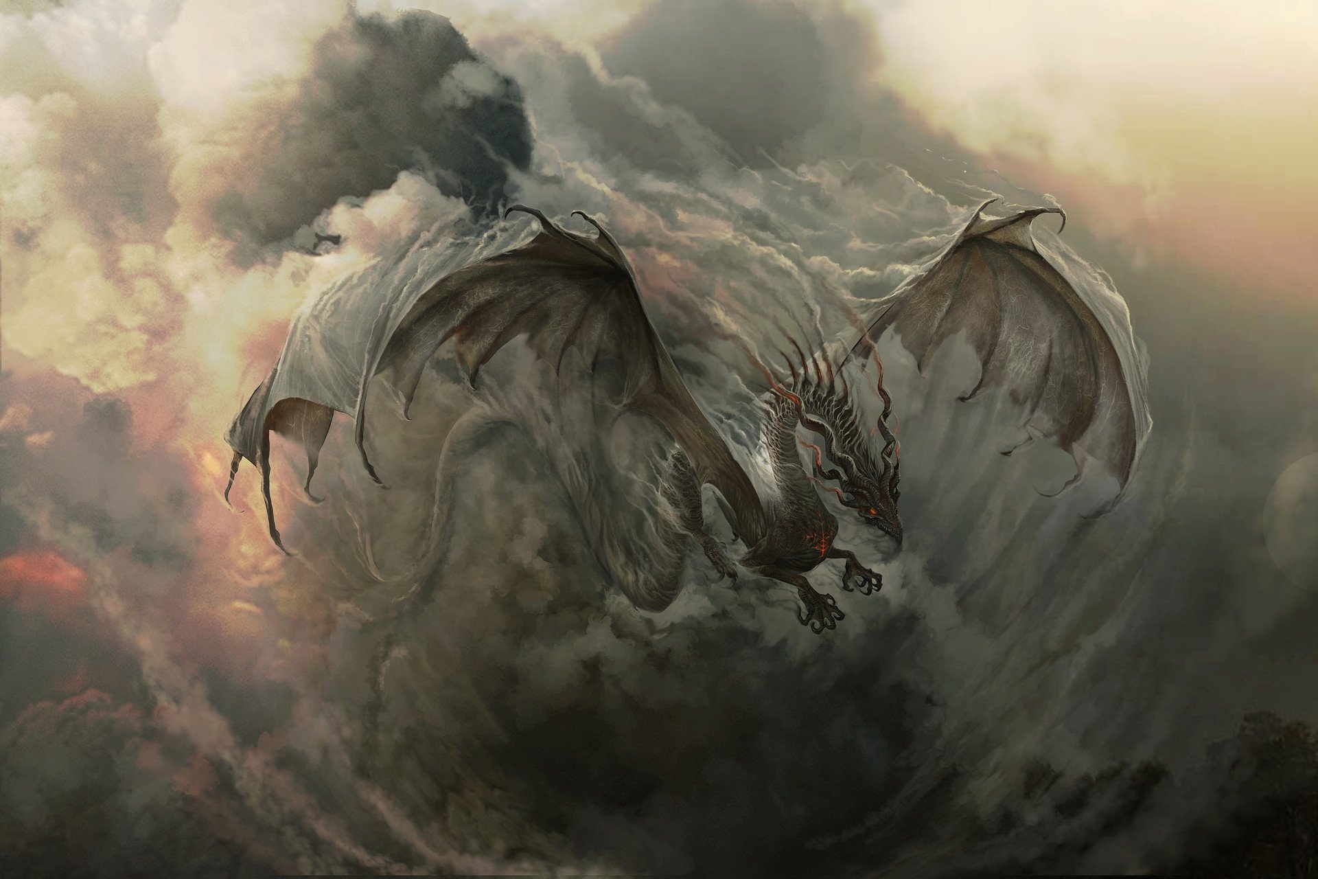 Un Nuage En Forme De Dragon Dragon Fond d'écran HD | Arrière-Plan | 1920x1280 | ID:1019740