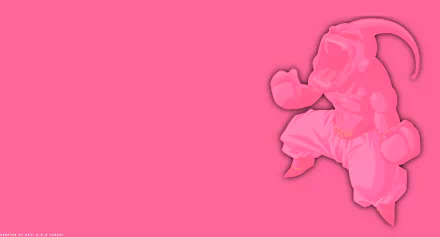 pink minimalist Dragon Ball Z Majin Buu Anime Dragon Ball Z Kai pink anime minimalist anime HD Desktop Wallpaper | Background Image