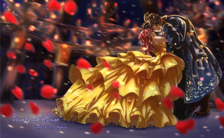 Yona of the Dawn Beauty And The Beast (1991) Yona (Yona of the Dawn) Hak Son Anime crossover HD Desktop Wallpaper | Background Image