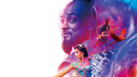 Genie (Disney) Jafar Marwan Kenzari Naomi Scott Will Smith Princess Jasmine movie Aladdin (2019) HD Desktop Wallpaper | Background Image