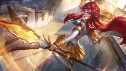 HD PC desktop wallpaper featuring Lux from League of Legends, showcasing vibrant colors and dynamic lighting in the video game’s signature style.