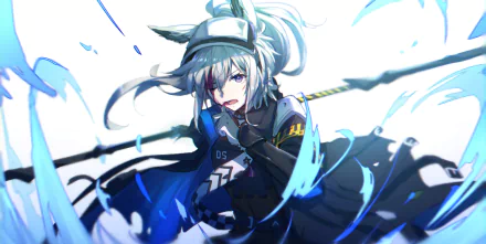 HD desktop wallpaper featuring Grani from the video game Arknights. Grani is depicted with dynamic energy and vibrant colors, making for an engaging and visually striking background.